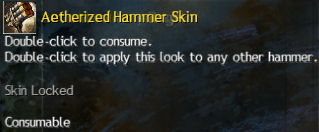 MMOJUGG Guild Wars 2 US Aetherized Hammer Skin Details View of Item Function and Use